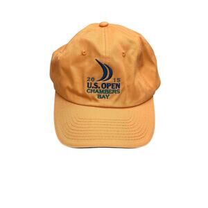 US Open Chambers Bay Mens Orange‎ Golf Hat Cap Adjustable Strapback